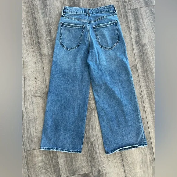 Good American High Waisted Denim Flare Wide Leg Jeans 4/27 - Picture 7 of 9